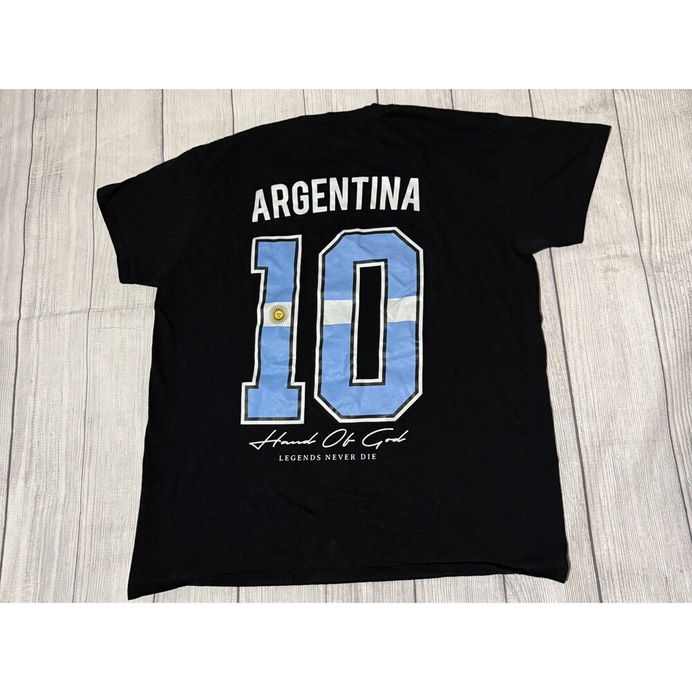 Hedrix Argentina Hand Of God Legends Never Die 10 Graphic T Shirt Size XL Rare